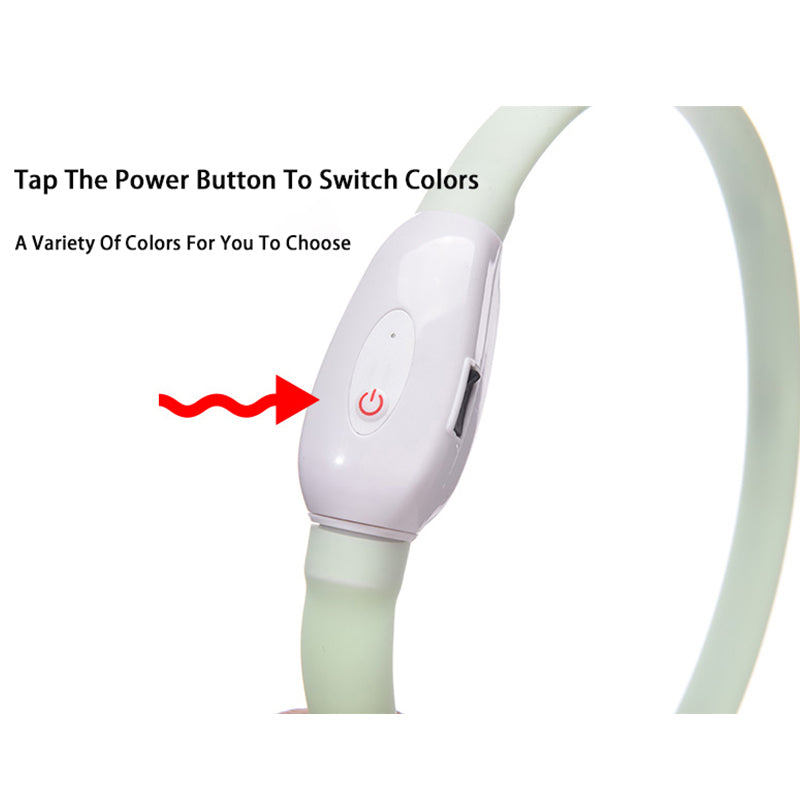 Bright LED Pet Collar Rechargeable USB for Safer Night Adventures